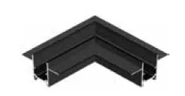 Jaquar Magnetic track connector L shape horizontal recess mounted